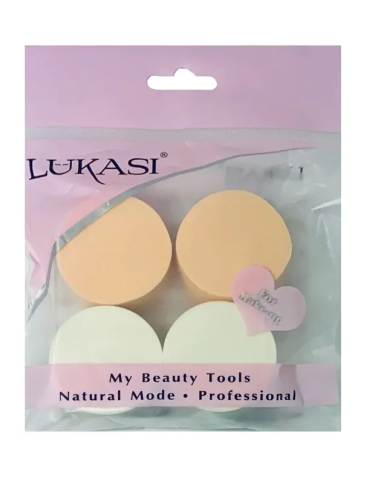 Набор спонжей для нанесения макияжа 4шт круглые EL231106069